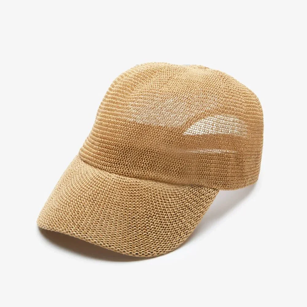 New Wyeth Paula Mesh Breathable Adjustable Packable UPF 50+ Camel Hat O/S NWT